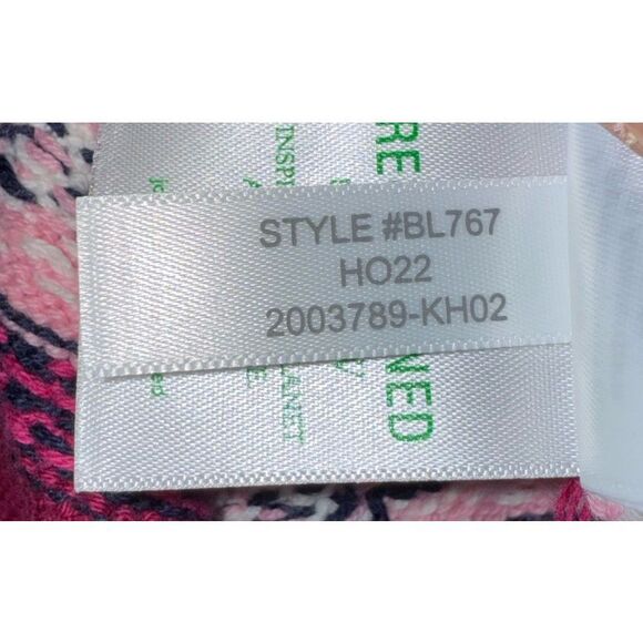 J.Crew Womens Fair Isle Sweater Holiday Crewneck Preppy Pink Green Christmas Med - Picture 12 of 16